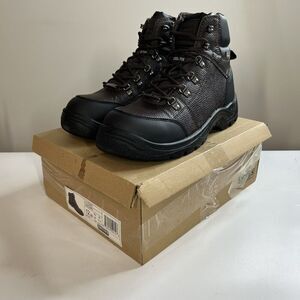 Smiths Workwear Boots Mens 12 Steel Toe Mid Height Trail Shoes Brown Leather